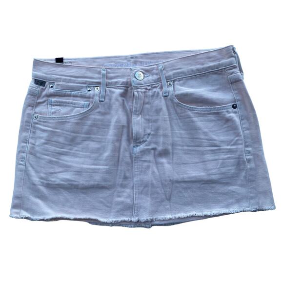 New Citizens of Humanity by Jerome Dahan Pink Cut Off Hem Denim Mini Skirt 25 - Picture 5 of 13